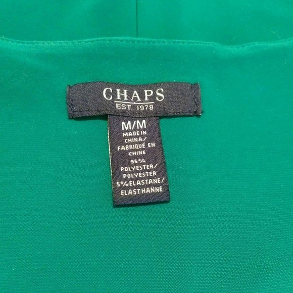 SALE! CHAPS Ralph Lauren Midi Dress, Emerald Green, 3/4 sleeves, M - Picture 7 of 7